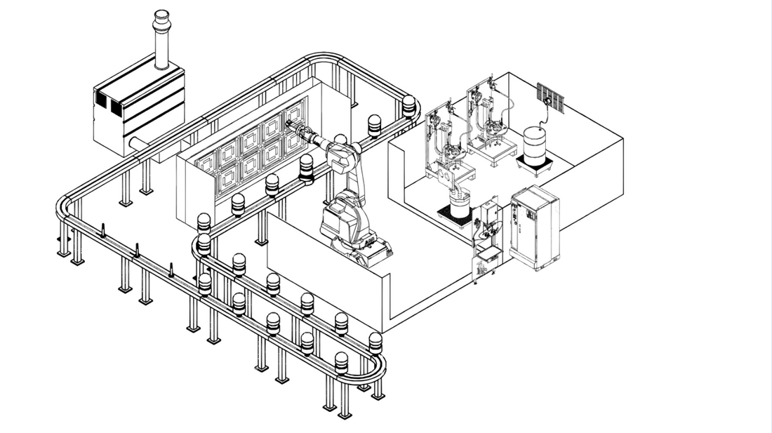 Dieses Video zeigt eine Lackieranlage der Firma MGrobotics. Es geht auf mehrere Aspekte wie die 2K Farb- und Applikationstechnik ein, wie viel ein ABB Lackierroboter im Vergleich zu einem Fanuc Roboter kostet, wohin der Pumpenschrank, die Luftfilter kommen etc. 